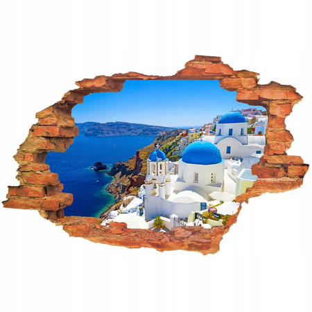 Naklejka na ścianę 3D Santorini zjawiskowe pejzaże nad Santorini 90 cm na 60 cm
