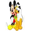 Naklejka na ścianę Pies Pluto i Myszka Miki 90 cm na 60 cm 