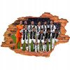 Naklejka na ścianę 3D Juventus cały zespół 90 cm na 60 cm 